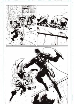 Paul Davidson – Giant size Daredevil 1p19 – Elektra | Berserker Art