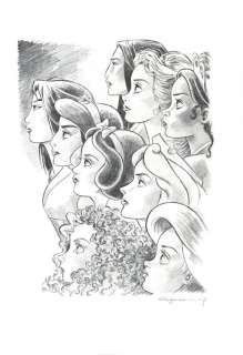 The Disney Princesses - "The Female Power" - Original Drawing - Tony Fernandez - 70 x 50 cm | Catawiki