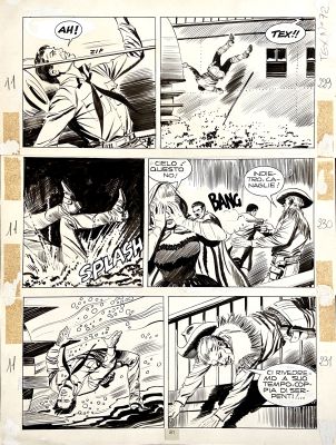 GUGLIELMO LETTERI - Original page for Tex. Cm. 25x33,5. Ink. Mint. Code 1981.