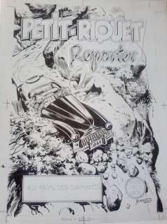 Niezab, Gaston | Story in 16 complete original plates  - Petit Riquet Reporter No. 216  - Au Pays des Diamants  - (1956) | Catawiki