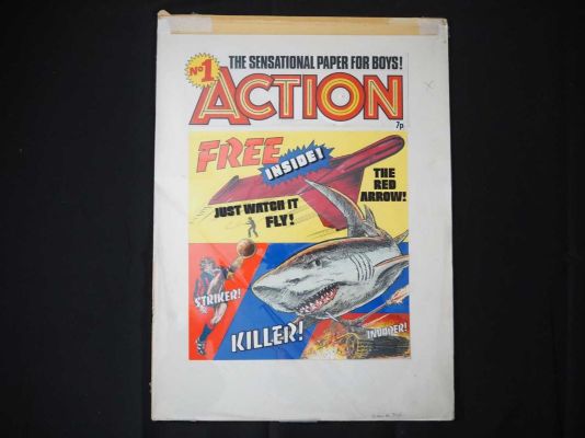 Lot 87 - ACTION #1 ORIGINAL COVER ART - On its 50th Anniversary, a rare… | Excalibur Auctions