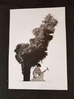 Durieux, Christian - Dessin original pour un ex libris - Geisha - (2017) | Catawiki