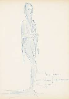 CHARLES ADDAMS (1912-1988) Morticia Addams. [ADDAMS FAMILY / CARTOONS / NEW YORKER CARTOONIST]