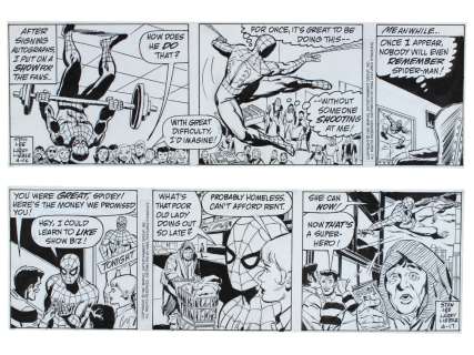 (2) Amazing Spider-Man Daily Comic Strips Orig Art | Weiss Auctions