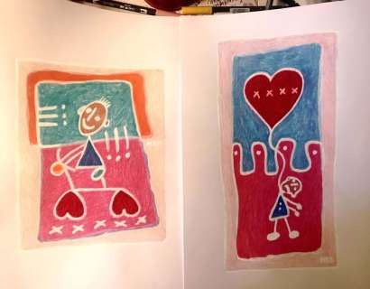 Maxemmed - 2x original illustr. Favola Rock - Page volante - EO - (2014/2015) | Catawiki