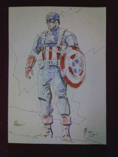 Stefano Babini - Capitan  America - illustration originale | Catawiki