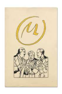 Jacobs, Edgar P. | Blake et Mortimer. Encre de chine et aquarelle sur papier | Coutau Bégarie