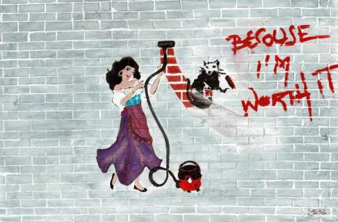 Esmeralda after Banksy - Original Mixed Media Artwork - Meb Dessin - EO | Catawiki