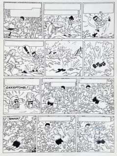 Bob De Moor/Les pirates d’eau douce. Planche originale… | Dagoty