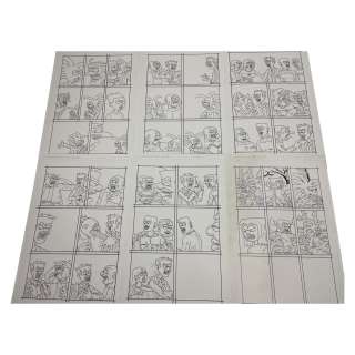Addanac City Vintage Origional Animation Comic Art Story Board Lot Of 6 | misc / divers
