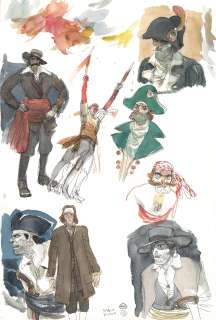 Gipi | Gipi - Studies of Pirates For the Book "La Mia Vita Disegnata Male" | ComicArtFans Classifieds