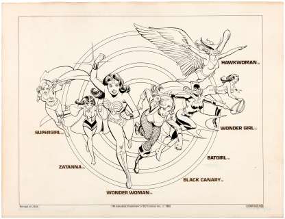 WOMEN OF DC COMICS LICENSING STYLE GUIDE ORIGINAL ART BY JOSÉ LUIS GARCÍA-LÓPEZ. | Hake’s