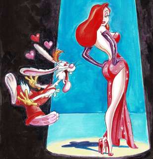 Jessica Rabbit & Roger Rabbit - Original Painting - Tony Fernandez - EO | Catawiki