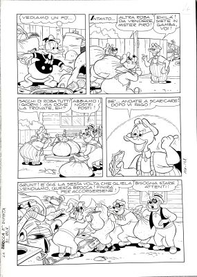 Luciano Gatto | Original page for Topolino n.728. Cm. 24x34. Ink. Mint. Code 2129. | Segni e Disegni