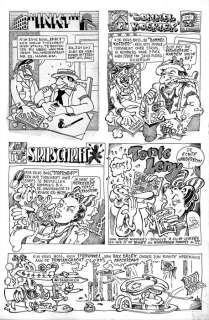 Geradts, Evert - Originele pagina met 5 advertenties voor ’stripbladen’  - Mixed Media Art - gepubliceerd in ’Tante Leny Presenteert!’ - (Années 1970) | Catawiki