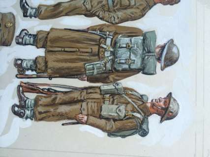 Funcken, L. & F. - Illustration originale Ã  la gouache (p.11) - L’Uniforme et les armes des soldats de la Guerre 1939-45 | Catawiki