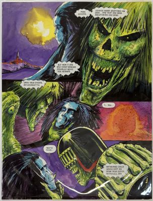 Lot 20 - Carlos Ezquerra – Judge Dredd: “Dear Annie”, Part 1, Page 6 – 2000 AD Prog 672 (1990) | Oberon Auctions