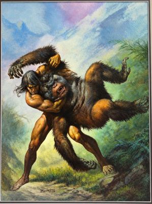 Lot 59 - Boris Vallejo – Tarzan and the Foreign Legion Ballantine Books Cover Original Art, 1976 | Oberon Auctions