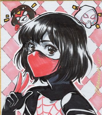 Saowee | Silk (Spider-Man) By Saowee on Shikishi Board | ComicArtFans Classifieds
