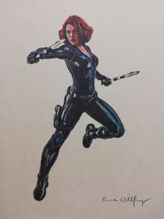 BLACK WIDOW 40x50cm - Emma Wildfang Oil pastels on an artist cardboard - First edition | Catawiki