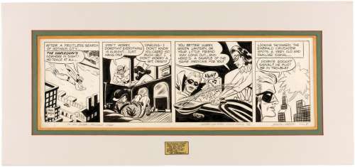 IRWIN HASEN PROPOSED 1948 "GREEN LANTERN" DAILY STRIP ORIGINAL ART.