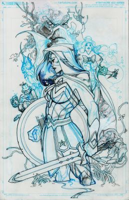 Simone Bianchi | For Sale - Justice League Dark #18 (2020), Variant Cover Prelim By Simone Bianchi (Wonder Woman, Zatanna, Man-Bat, Swamp Thing)) | ComicArtFans Classifieds