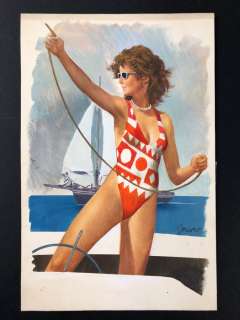 Carlo Jacono - original illustr. "In Barca a vela" - Pagina sciolta - Prima edizione | Catawiki