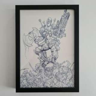 Pierre-Denis Goux.... | Pierre-Denis Goux. Endre (Stylo bille). Deadpool. 29,7... | Aibo Art Auction