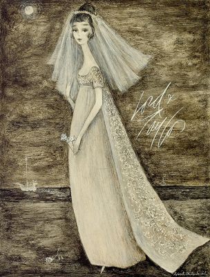 Carol Blanchard | The Bride’s Shop, Lord & Taylor - Mid-Century Fashion Illustration, Ca. 1960 | ComicArtFans Classifieds