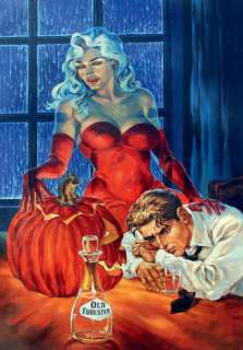 Kas | HALLOWEEN BLUES Huile sur toile signée en bas Ã  droite. Projet de | Cornette de St Cyr