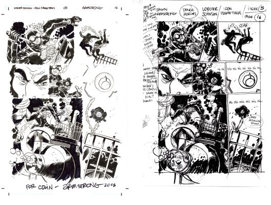 Jason Armstrong, Jason Armstrong | Lobster Johnson: the Iron Prometheus #5 Page 16 | ComicArtFans Classifieds