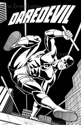 Brendon Fraim, Brian Fraim | 11X17 Daredevil with Logo #6 | ComicArtFans Classifieds