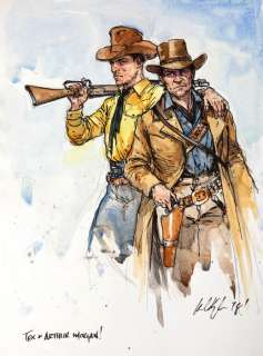 original illustr. - Tex Red Dead Redemption - acquerello cm 42x29,7 - Page volante - autres (2018) | Catawiki