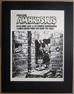 Brugman, Gideon - Original cover  - Professor Ambrosius en de dode lijn  - (1975)