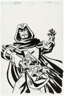 "JUSTICE LEAGUE ADVENTURES" #23 COMIC BOOK COVER ORIGINAL ART BY ERIC WIGHT.