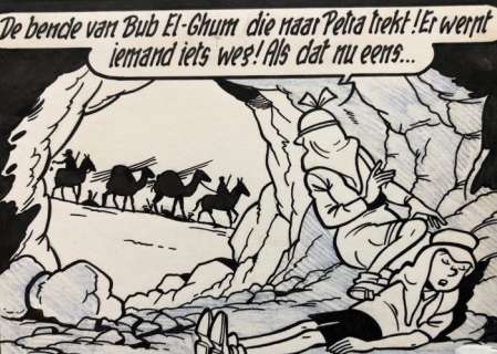 Suske en Wiske 50 - Originele pagina (p.43) Sjeik el Ro-Jenbiet - met luxe groot formaat hc  - (1963/2018) | Catawiki