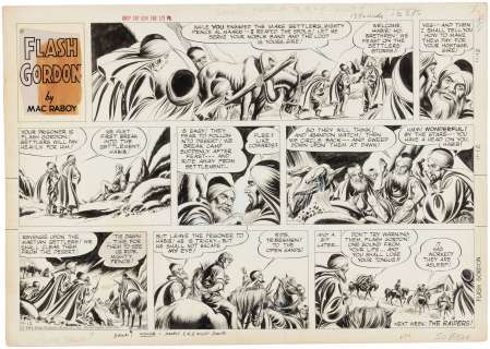 "FLASH GORDON" 1961 SUNDAY PAGE ORIGINAL ART BY MAC RABOY. | Hake’s