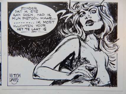 Brugman, Gideon (Milton Davis)  - Originele halve pagina (p. 6a) - Teraze de Zwarte Lynx  - Taille: 50 x 32,5 cm. - (1971) | Catawiki