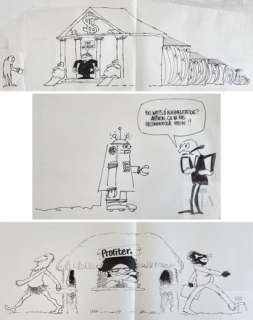 Dessinateur non identifié/Trio de dessins originaux… | Dagoty