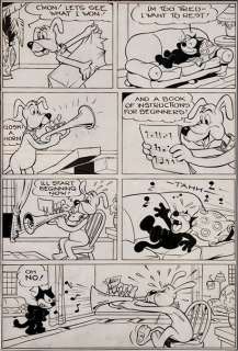 Pat Sullivan (1885-1... | PAT SULLIVAN (1885-1933) Félix le chat, Planche originale.... | Art Research Paris