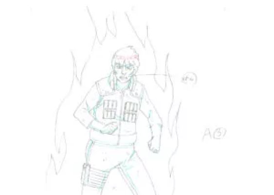 Kishimoto Masashi - Naruto | genga – Gai Maito – Naruto Shippuden – 3831 | La Galerie de la Bande Dessinée