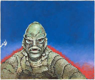 REMCO 9" THE CREATURE FROM THE BLACK LAGOON ACTION FIGURE PACKAGING ORIGINAL ART. | Hake’s