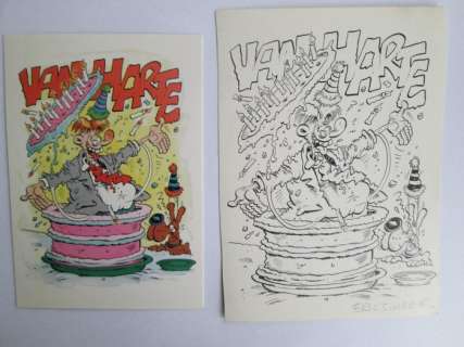 Joop klepzeiker - Originele illustratie - Joop Klepzeiker verjaardagskaart - Van Harte (1989) | Catawiki