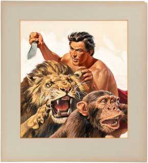 "TARZAN" #139 COMIC BOOK COVER ORIGINAL ART BY GEORGE WILSON. | Hake’s