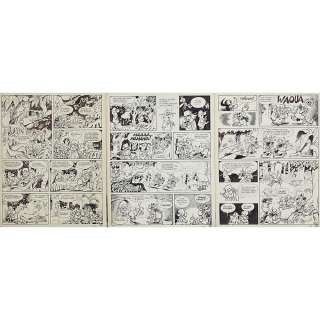 BARA (Willems Guy) (1923 - 2003) Planches originales " Max l’explorateur : Papous pas fous ". | Tajan