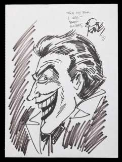 Bob Kane Signed and Inscribed Hand-Drawn Illustration of the Joker | Goldberg Coins & Collectibles