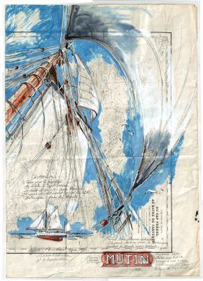 Sophie Ladame | Aquarelles, encre et mine de plomb 52 x 74 cm | A la marge