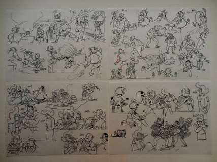 Suske en Wiske - 4x originele pagina schets - De tragische tante - (2013) | Catawiki