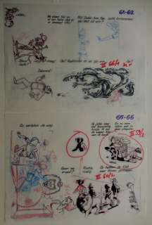 Suske en Wiske - 2x halve pagina met originele schets / tekening - Het labyrint van de leeuw  - (2013) | Catawiki