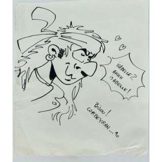 Lot 76 - Eric CORBEYRAN (ne en 1964) Dessin dedicace Encre de Chine…